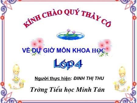 Bài giảng môn Khoa học Lớp 4 - Tiết 33 - Bài: Ôn tập - Đinh Thị Thu