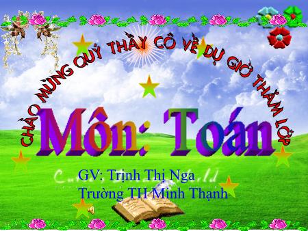 Bài giảng môn Toán Lớp 4 - Bài: Vẽ hai đường thẳng song song - Trịnh Thị Nga