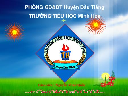 Bài giảng Toán Lớp 4 - Bài: Giới thiệu hình thoi - Nguyễn Minh Quốc