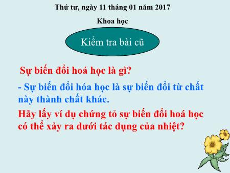 Bài giảng môn Khoa học Lớp 5 - Tuần 20 - Bài: Năng lượng - Năm học 2016-2017