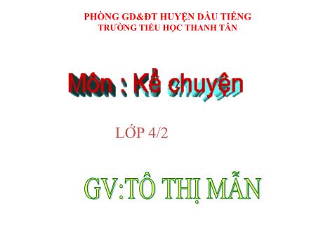Bài giảng môn Tiếng Việt Lớp 4 - Kể chuyện: Búp bê của ai? - Tô Thị Mẫn