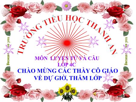 Bài giảng môn Tiếng Việt Lớp 4 - Luyện từ và câu - Bài: Danh từ chung và danh từ riêng - Năm học 2016-2017