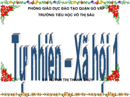 Bài giảng môn Tự nhiên xã hội Lớp 1 - Bài: Ăn, uống hàng ngày - Năm học 2018-2019 - Huỳnh Thị Thanh Thủy