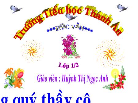 Bài giảng Tiếng Việt Lớp 1 - Học vần: Ua-ưa - Năm học 2017-2018 - Huỳnh Thị Ngọc Anh Bài giảng Tiếng Việt Lớp 1 - Học vần: Ua-ưa - Năm học 2017-2018 - Huỳnh Thị Ngọc Anh