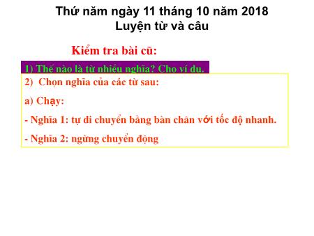 Bài giảng Tiếng Việt Lớp 5 - Luyện từ và câu: Mở rộng vốn từ: Thiên nhiên - Năm học 2018-2019