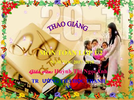 Bài giảng Toán Lớp 1 - Bài: Phép cộng trong phạm vi 6 - Năm học 2017-2018 - Huỳnh Thị Ngọc Anh