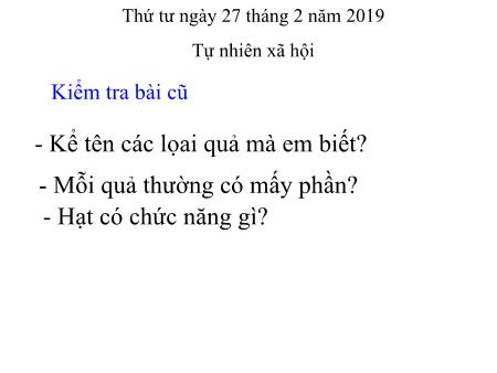 Bài giảng Tự nhiên xã hội Lớp 3 - Bài: Động vật - Năm 2018-2019