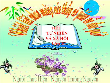 Bài giảng Tự nhiên xã hội Lớp 3 - Bài: Hoạt động thần kinh - Năm học 2016-2017 - Nguyễn Trường Nguyên