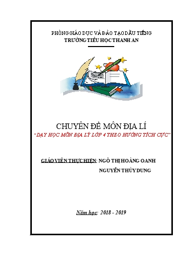Giáo án Chuyên đề môn Địa lí Lớp 4 - Năm học 2018-2019 - Ngô Thị Hoàng Oanh