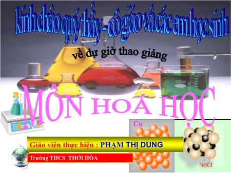 Bài giảng Hóa học Lớp 8 - Tiết 14 - Bài 10: Hóa trị - Phạm Thị Dung