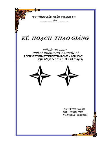 Bài giảng mầm non Lớp Nhà trẻ - Giáo dục âm nhạc - Vận động bài: Cháu yêu bà (loại 3) - Lê Thị Ngân