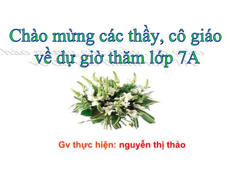 Bài giảng Vật lí Lớp 7 - Bài 24: Cường độ dòng điện - Nguyễn Thị Thảo