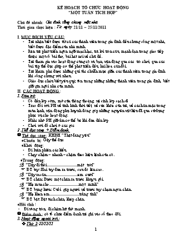 Giáo án mầm non Lớp chồi - Đề tài: Gia đình sống chung một nhà - Văn Kim Kiều Chinh