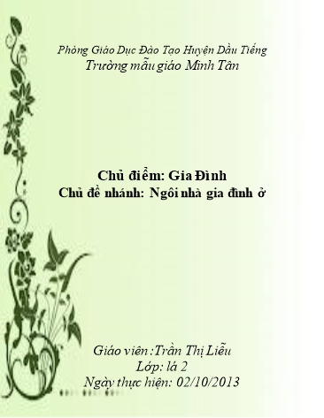 Giáo án mầm non Lớp Lá - Làm quen với toán - Đề tài: Tạo nhóm trong phạm vi 4, chữ số 4 - Trần Thị Liễu