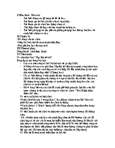 Giáo án mầm non Lớp Lá - Tạo hình: Vẽ hoa