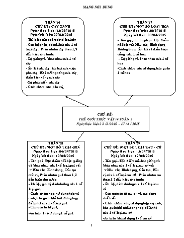 Giáo án mầm non Lớp Lá - Tuần 27 - Chủ đề: Một số loại hoa - Năm học 2014-2015 - Vũ Thị Chiến