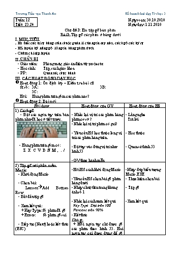 Giáo án môn Tin học Khối 3 - Tuần 12-14 - Nguyễn Thị Thu Hưởng