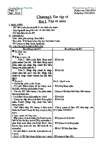 Giáo án môn Tin học Khối 3 - Tuần 15-18 - Nguyễn Thị Thu Hưởng