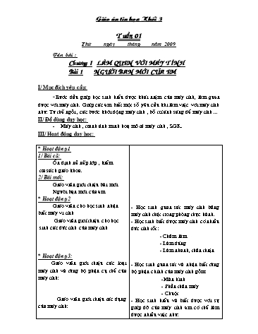 Giáo án Tin học Khối Lớp 3