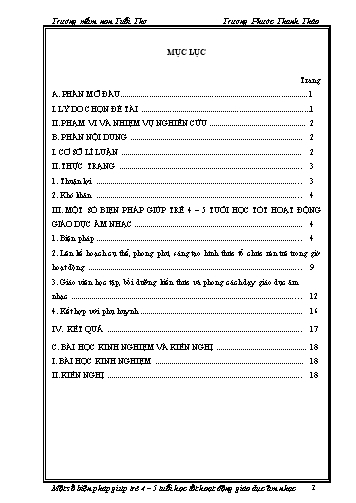 Sáng kiến kinh nghiệm Một số biện pháp giúp trẻ 4 – 5 tuổi học tốt hoạt động giáo dục âm nhạc
